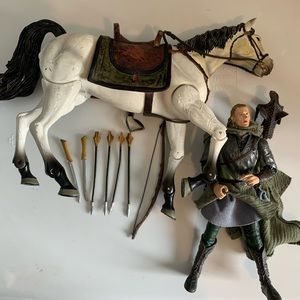 The Lord of the Rings Legolas on white horse